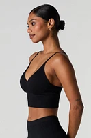 Bralette côtelée sans couture coussin.e
