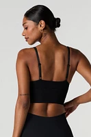 Bralette côtelée sans couture coussin.e