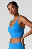 Seamless Ribbed Padded Bralette