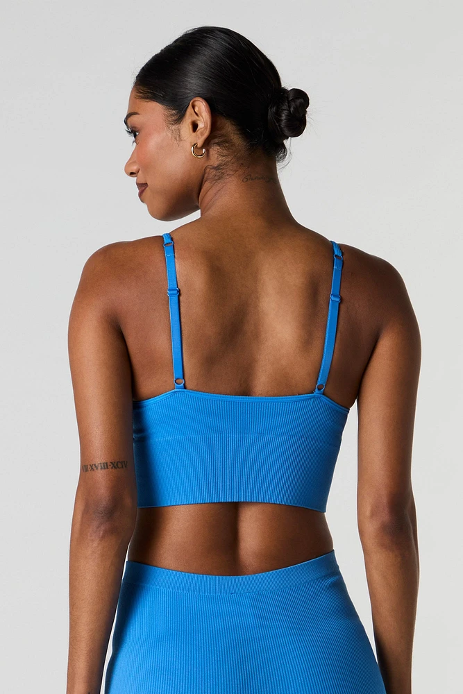 Seamless Ribbed Padded Bralette