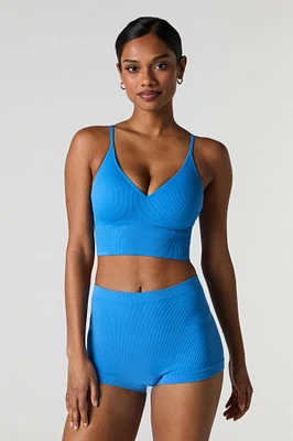 Seamless Ribbed Padded Bralette