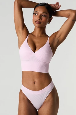 Seamless Ribbed Padded Bralette