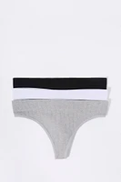 Seamless Ribbed Thong (3 Pack)