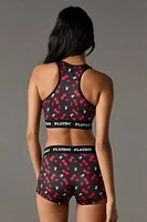 Playboy Print Sports Bra & Boy Short 2 Piece Set