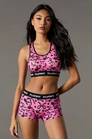Playboy Print Sports Bra & Boy Short 2 Piece Set
