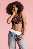 Playboy Print Sports Bra & Boy Short 2 Piece Set