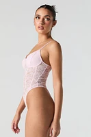No Show Lace Corset Bodysuit