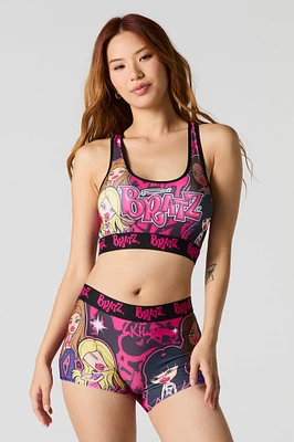 Ensemble avec soutien-gorge de sport et caleçon à imprimé Bratz