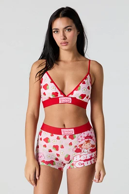 Ensemble avec bralette triangulaire et caleçon Strawberry Shortcake