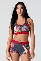 Ensemble deux pièces soutien-gorge sport et short garçonne Betty Boop