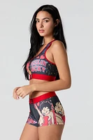 Ensemble deux pièces soutien-gorge sport et short garçonne Betty Boop