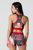 Ensemble deux pièces soutien-gorge sport et short garçonne Betty Boop