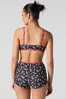 Ensemble avec bralette triangulaire et caleçon à imprimé Betty Boop