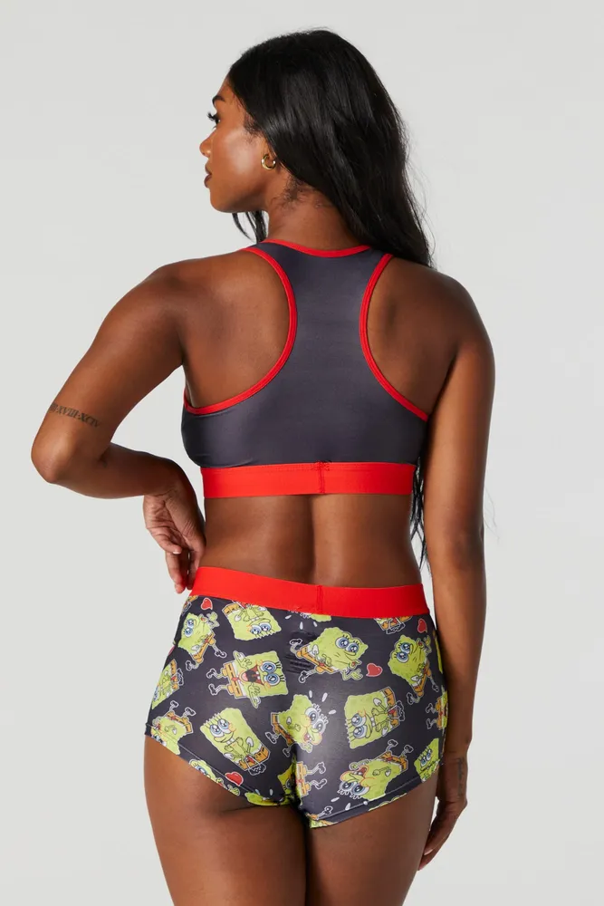 Stitches SpongeBob Sports Bra and Boy Short Set