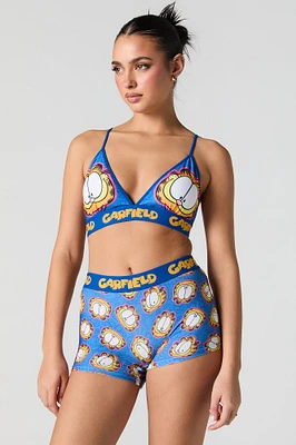 Ensemble avec bralette triangulaire et caleçon à imprimé Garfield