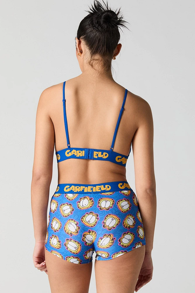 Ensemble avec bralette triangulaire et caleçon à imprimé Garfield