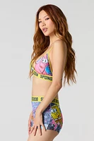 Ensemble avec bralette triangulaire et short garÃ§onne imprimÃ© SpongeBob