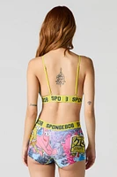 Ensemble avec bralette triangulaire et short garçonne imprimé SpongeBob