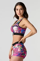 Ensemble avec soutien-gorge de sport et caleçon à imprimé Betty Boop