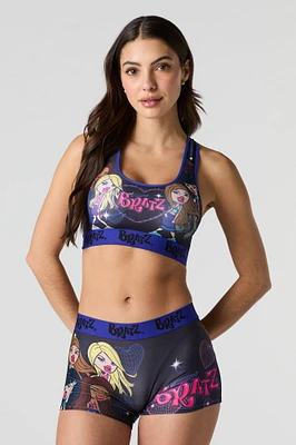 Ensemble avec soutien-gorge de sport et caleçon à imprimé Bratz