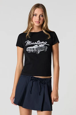 Ford Mustang Graphic Ribbed T-Shirt