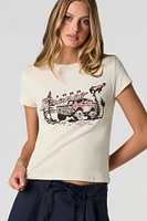 T-shirt côtelé à imprimé Ford Bronco