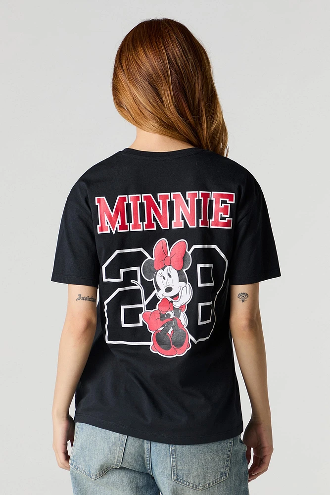 T-shirt de coupe garçonne à imprimé Minnie Mouse