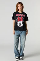 T-shirt de coupe garçonne à imprimé Minnie Mouse