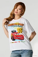 T-shirt de coupe garçonne à imprimé Lightning McQueen