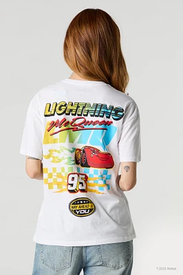 T-shirt de coupe garçonne à imprimé Lightning McQueen