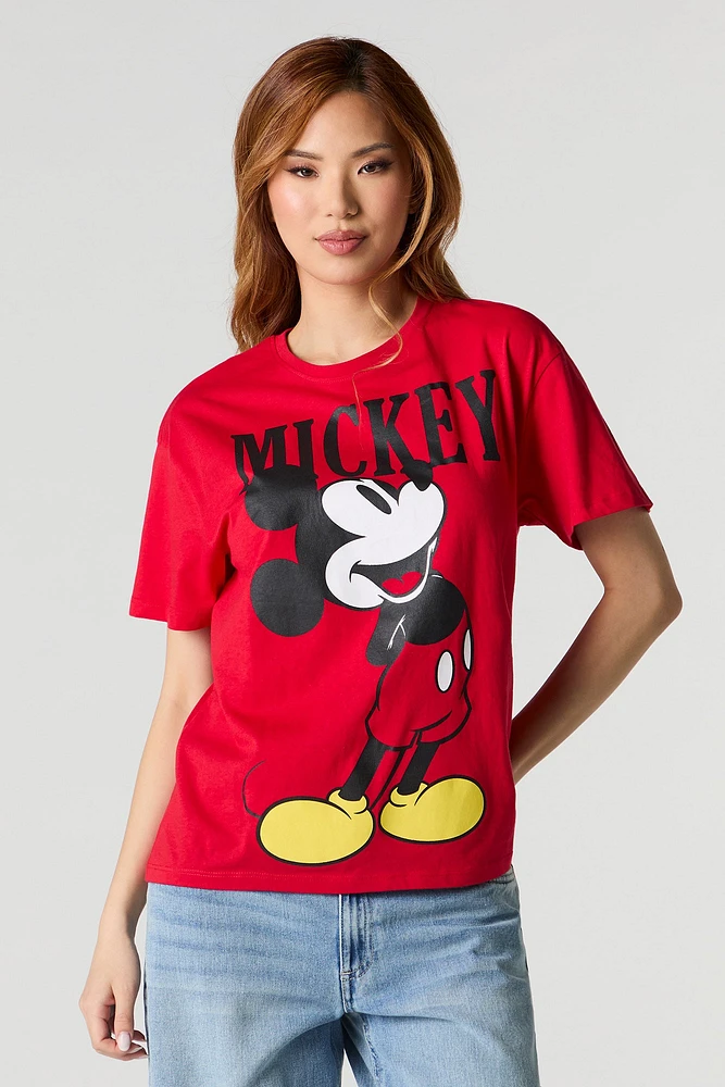 T-shirt de coupe garçonne à imprimé Mickey 28