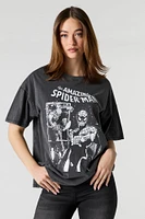 Spiderman Graphic Washed Boyfriend T-Shirt