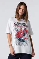 T-shirt de coupe garçonne à imprimé Spiderman