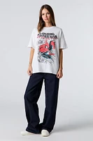 T-shirt de coupe garçonne à imprimé Spiderman