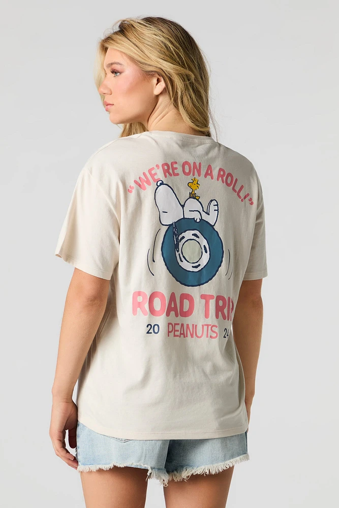 T-shirt à imprimé Peanuts Road Trip pour fille