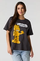 T-shirt de coupe garçonne à imprimé Garfield Don't Care