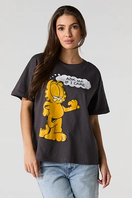 T-shirt de coupe garÃ§onne Ã  imprimÃ© Garfield Don't Care