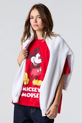 Mickey Mouse Graphic Boyfriend T-Shirt