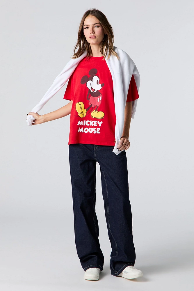 Mickey Mouse Graphic Boyfriend T-Shirt
