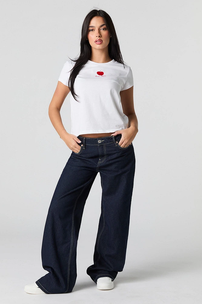 Snow White Embroidered Graphic T-Shirt