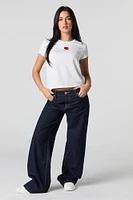 Snow White Embroidered Graphic T-Shirt