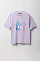 Stitch & Angel Love Graphic Boyfriend T-Shirt