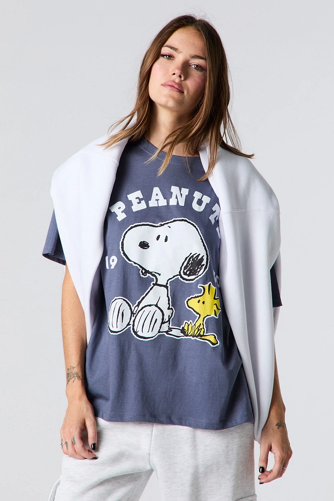 T-shirt de coupe garçonne à imprimé Peanuts