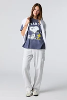 T-shirt de coupe garçonne à imprimé Peanuts