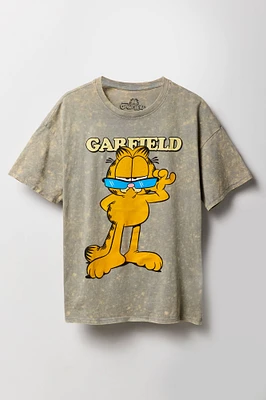 Garfield Graphic Washed Boyfriend T-Shirt