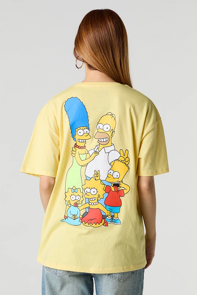 T-shirt de coupe garçonne à imprimé Lisa Simpson