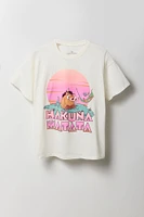 T-shirt de coupe garçonne à imprimé Hakuna Matata