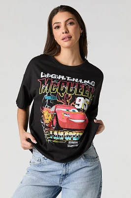 T-shirt de coupe garçonne à imprimé Lightning McQueen