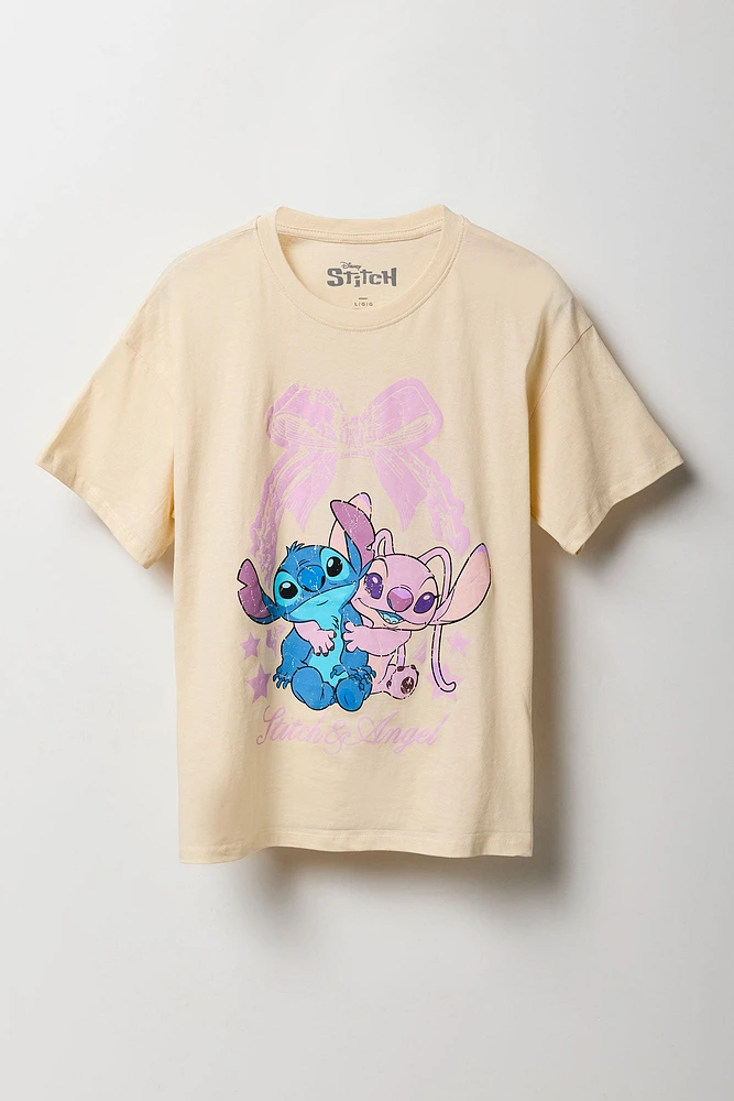 Stitch & Angel Graphic Boyfriend T-Shirt