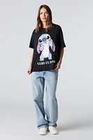 T-shirt de coupe garçonne à imprimé Stitch Cutesy
